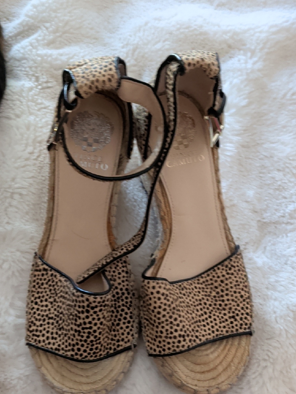 Vince Camuto Platform Espadrille Wedge Sandals in Leopard Print - Women